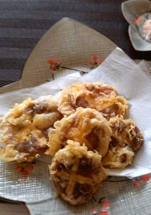 自家栽培椎茸の天ぷら 〜干し椎茸の戻し汁衣仕立て-レシピのメイン写真