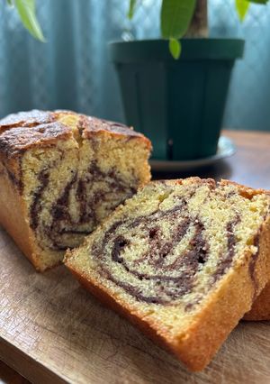 マーブルパウンドケーキ-レシピのメイン写真