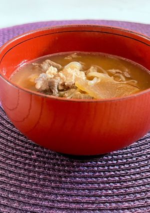 祖母の味。牛肉の醤油ベースな汁もの-レシピのメイン写真