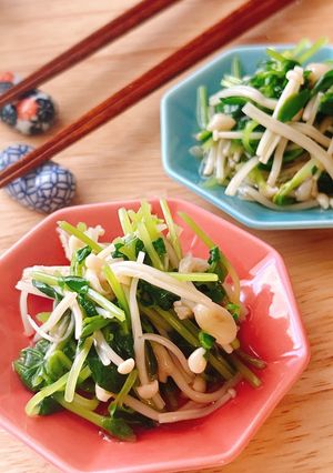 簡単おかず☆豆苗とえのきのレンチン浸し-レシピのメイン写真