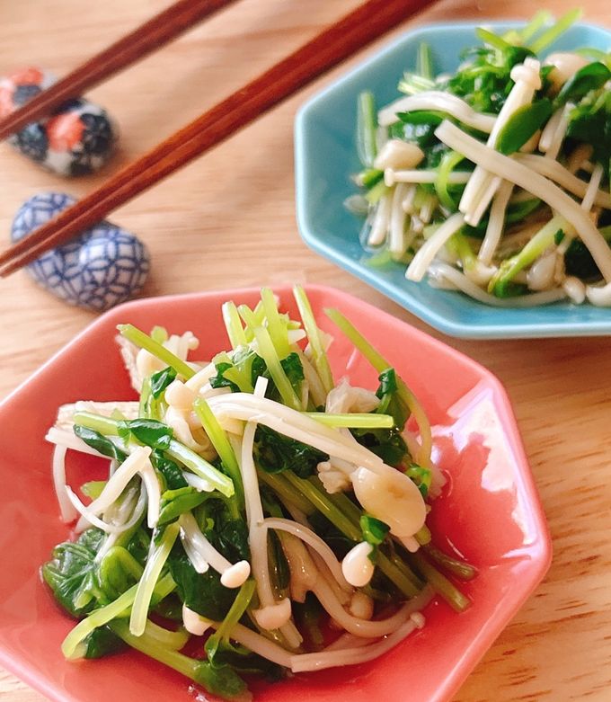 簡単おかず☆豆苗とえのきのレンチン浸し by 彩ごはん備忘録