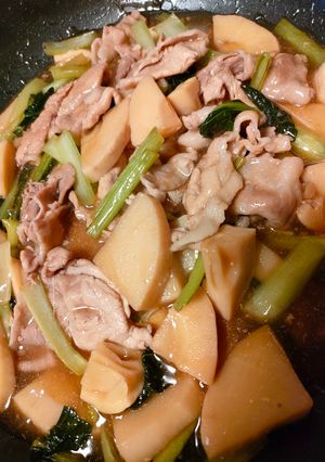 ぐーたらさんのぶたけのこまつなあんかけ丼-レシピのメイン写真