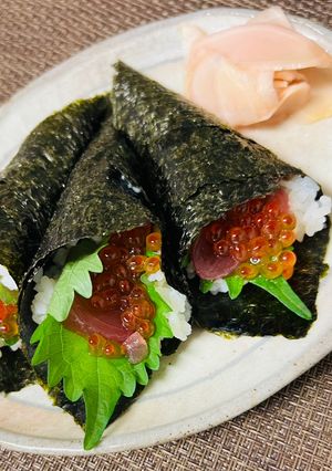 手抜き寿司🤣😂🤣😂持つべきは料理上手な友-レシピのメイン写真
