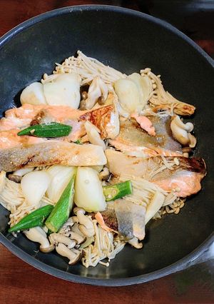 ワンパンでOK！鮭と野菜の醤油麹焼き-レシピのメイン写真