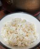 土鍋で　玄米入り白ご飯（玄米のみも）