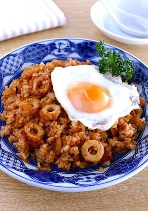 お昼ご飯にちょうど良いちくわのキムチ炒飯-レシピのメイン写真