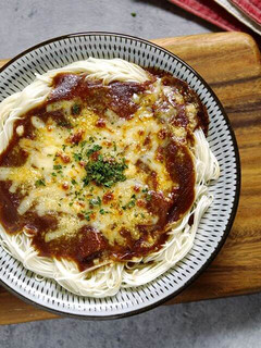 とろとろWチーズの焼きカレーそうめん-レシピのメイン写真