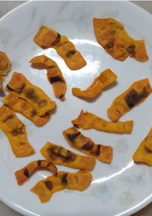 柿の皮チップス：レンチンでお手軽-レシピのメイン写真