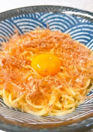 かつおぶしの和風カルボナーラ風-レシピのメイン写真
