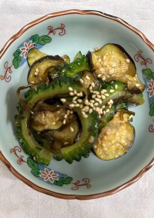 ゴーヤと茄子の塩昆布和え-レシピのメイン写真