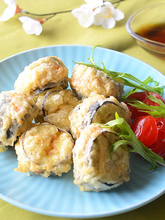 なすのエビ入りはんぺんのはさみ揚げ♪-レシピのメイン写真