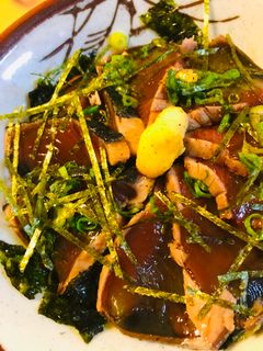 市販パック●鰹のたたき丼/韓国海苔ごはん-レシピのメイン写真