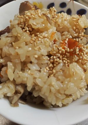 舞茸と鶏ごぼうのおこわ-レシピのメイン写真