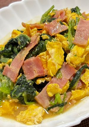 ほうれん草＆ベーコン🥓＆卵🥚炒め😃-レシピのメイン写真