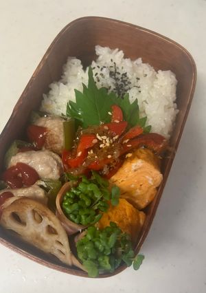 息子弁当182ピーマン肉詰め-レシピのメイン写真