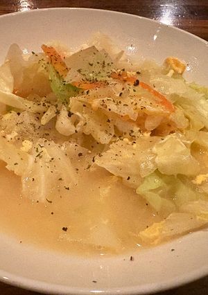 ダイエット食　カット野菜と卵のスープ-レシピのメイン写真