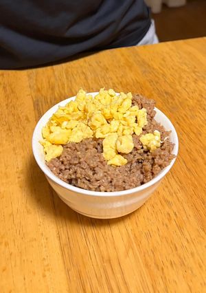 包丁いらず。鶏そぼろごはん-レシピのメイン写真