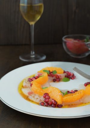 鯛とオレンジ・ザクロのカルパッチョ-レシピのメイン写真