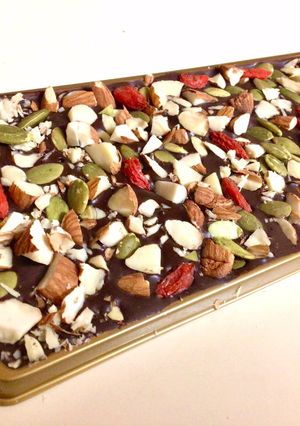 砂糖なし ナッツ入りダークチョコレート-レシピのメイン写真