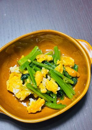 ほうれん草と卵の炒め物-レシピのメイン写真