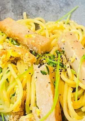 和風豆乳クリームパスタ（豆苗入り）-レシピのメイン写真