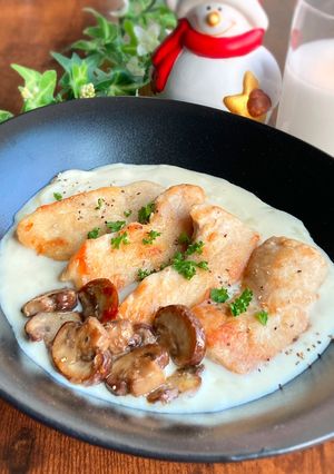 節約食材でご馳走♡鶏胸肉のクリームソース-レシピのメイン写真