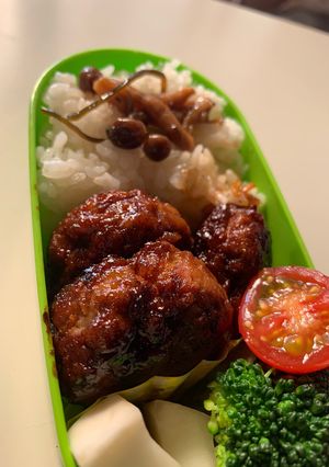 取り分けお弁当用照り焼きハンバーグ-レシピのメイン写真