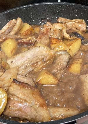 豚肉とじゃがいも茄子の炒め物-レシピのメイン写真