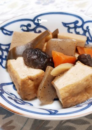簡単☆根菜と厚揚げと高野豆腐の煮物-レシピのメイン写真