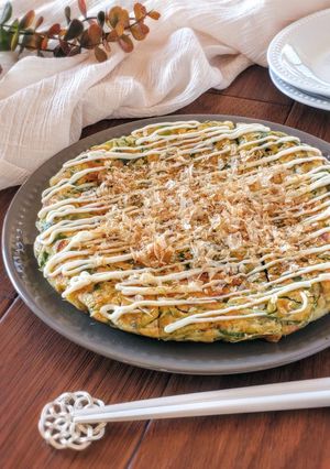 米粉で作る☆竹輪入り大阪ねぎ焼き。-レシピのメイン写真