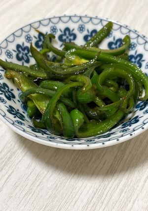 弁当にもう一品⭐︎シャキっと香ばしい無限ピーマン-レシピのメイン写真