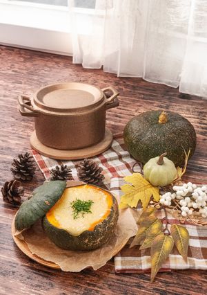 銅鍋てふてふ　丸ごとかぼちゃのグラタン-レシピのメイン写真