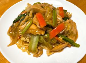 鶏むね肉とキャベツのあんかけ焼きそば-レシピのメイン写真