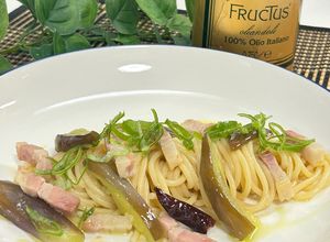 🍝茄子とベーコンのめんつゆペペロンチーノ-レシピのメイン写真