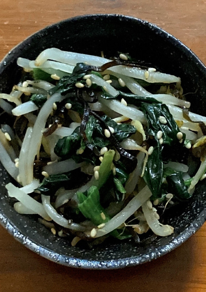 ほうれん草ともやしの塩昆布ナムル-レシピのメイン写真