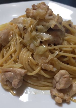 鶏肉と長ねぎの和風パスタ-レシピのメイン写真