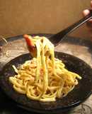 杵つき自家製パスタのカルボナーラ