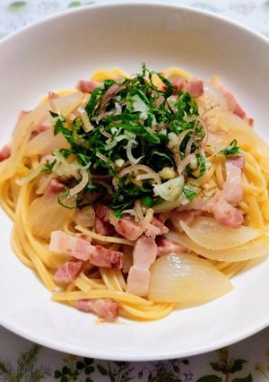 簡単昼食今夜の夕飯！夏のベーコンのパスタ-レシピのメイン写真