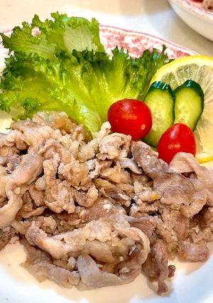 豚こま肉の塩麹漬け焼き☆レモン風味☆簡単-レシピのメイン写真