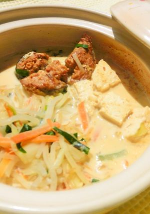 【主菜・副菜】さば缶で簡単ミルク鍋-レシピのメイン写真