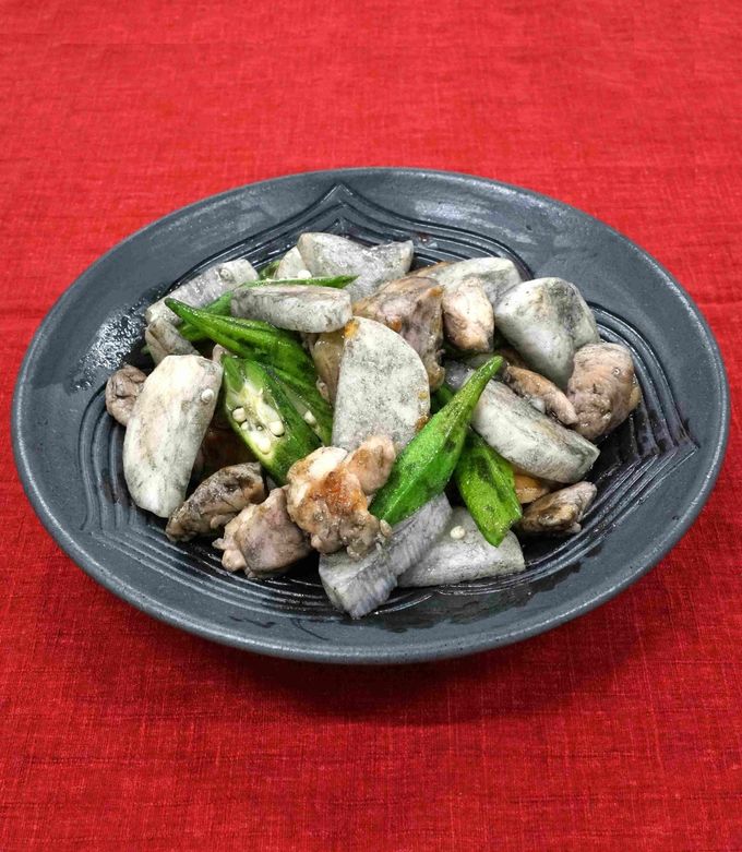 　鶏肉・オクラ・長いもの炭火焼き-レシピのメイン写真