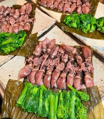 ホタルイカと菜の花の昆布締め-レシピのメイン写真