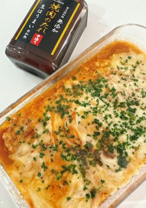 焼肉生だれ丸めないレンジ煮込みハンバーグ-レシピのメイン写真