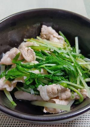 豚バラと水菜の出汁たき-レシピのメイン写真