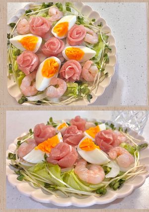 可愛い♡pink強めな♡生ハムサラダ♡-レシピのメイン写真
