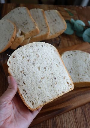 ホームベーカリーで皮つきもち麦入りパン-レシピのメイン写真