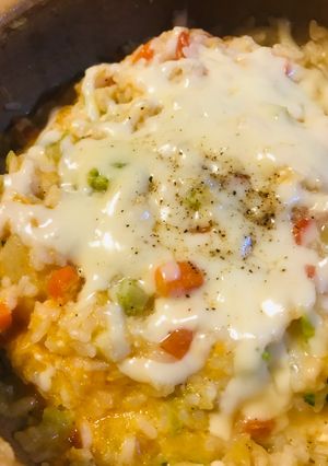 こま切り野菜のチーズかけ雑炊-レシピのメイン写真