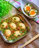 ニラだれで簡単！ピリ辛味たまご