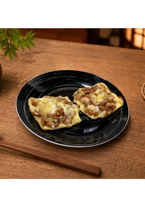納豆と長ねぎのおあげピザ★動画あり★-レシピのメイン写真