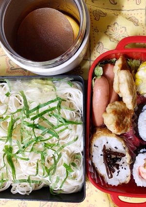 8/25ﾖｯﾁｬﾝ☆素麺お弁当-レシピのメイン写真